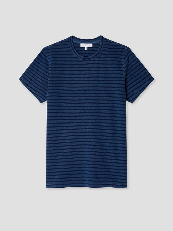 Organic Hemp Stripe Crew Tee - Union