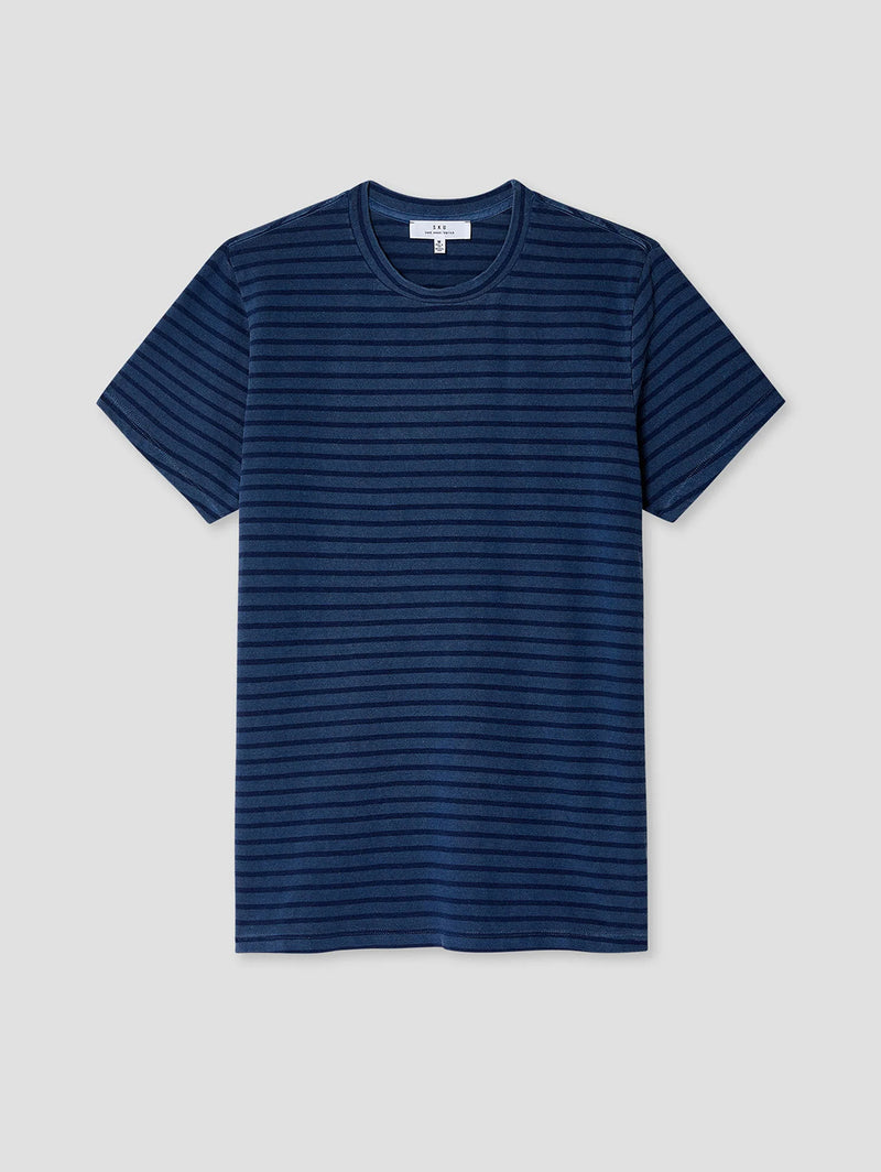 Organic Hemp Stripe Crew Tee - Union