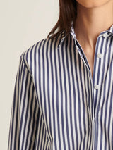 Stretch Striped Shirt - Navy