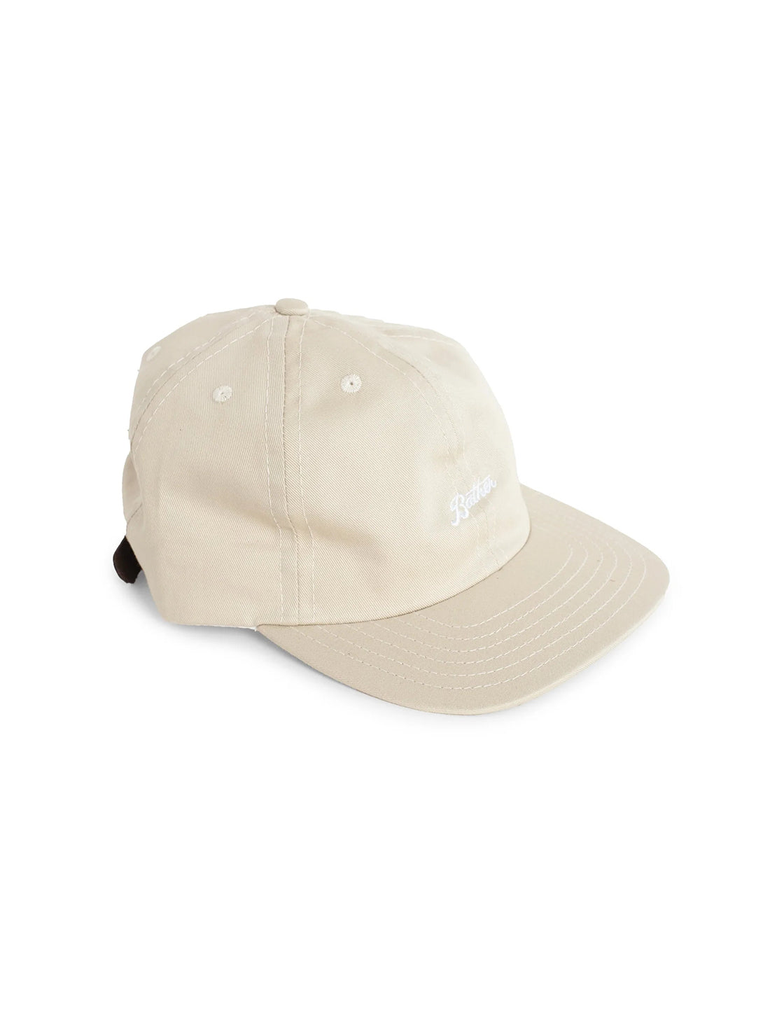 Cotton 6 Panel Logo Cap - Natural-BATHER-Over the Rainbow