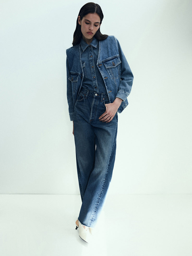 Luna Pieced Curved Taper Jean - Split-AGOLDE-Over the Rainbow