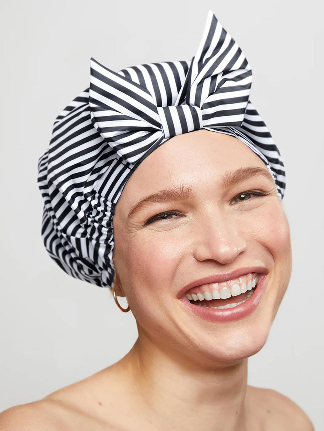 Luxury Shower Cap - Stripe-KITSCH-Over the Rainbow