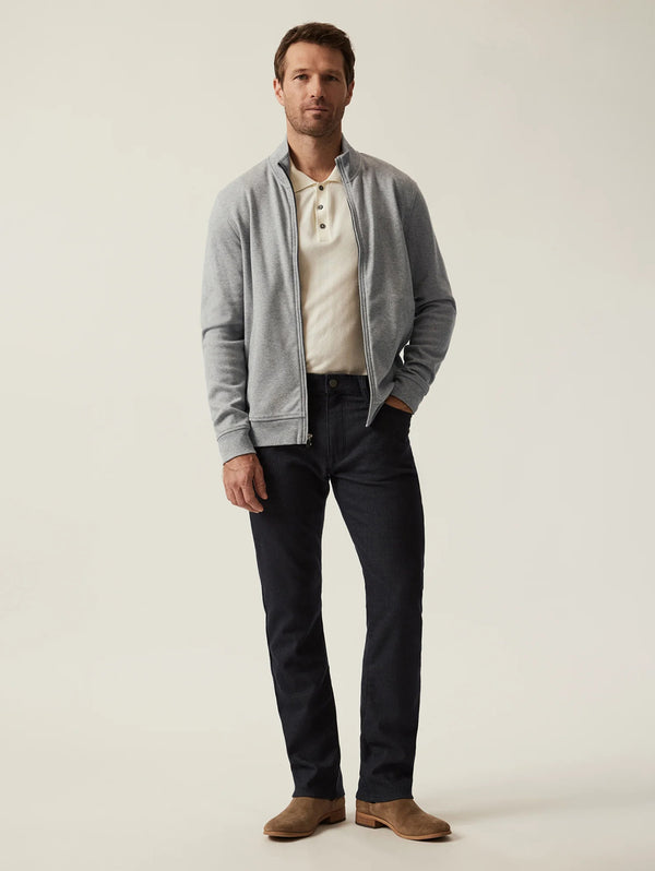High Neck Zip Up - Grey Melange-34 HERITAGE-Over the Rainbow