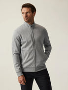 High Neck Zip Up - Grey Melange-34 HERITAGE-Over the Rainbow