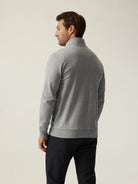 High Neck Zip Up - Grey Melange-34 HERITAGE-Over the Rainbow
