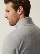 High Neck Zip Up - Grey Melange-34 HERITAGE-Over the Rainbow