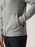 High Neck Zip Up - Grey Melange-34 HERITAGE-Over the Rainbow