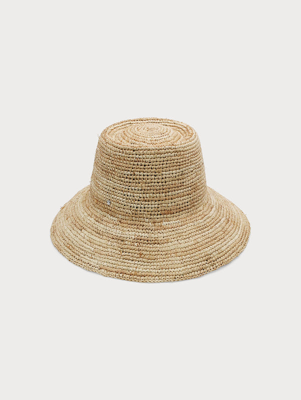 Aelia Raffia Bucket Hat - Natural-ACE OF SOMETHING-Over the Rainbow
