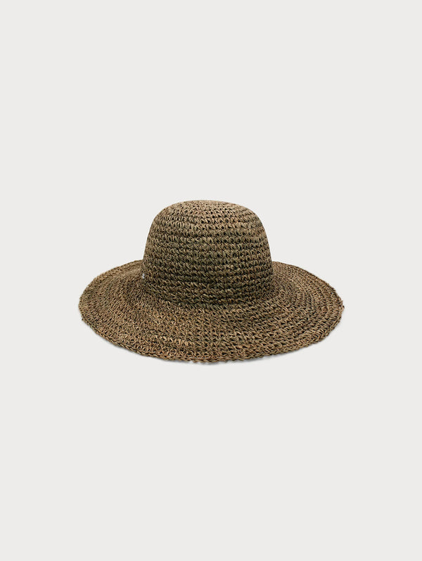 Cue Straw Brim Hat - Seagrass-ACE OF SOMETHING-Over the Rainbow