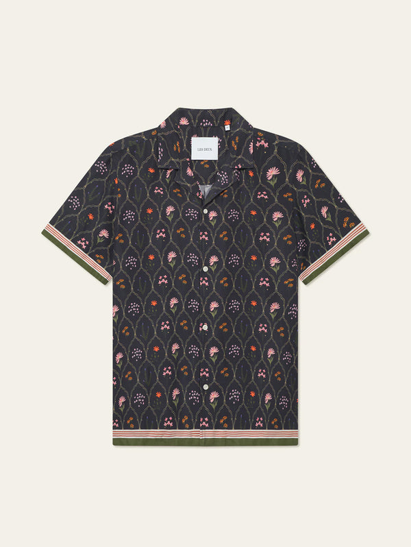 Lukas AOP Wild Flowers Short Sleeve Shirt - Dark Navy