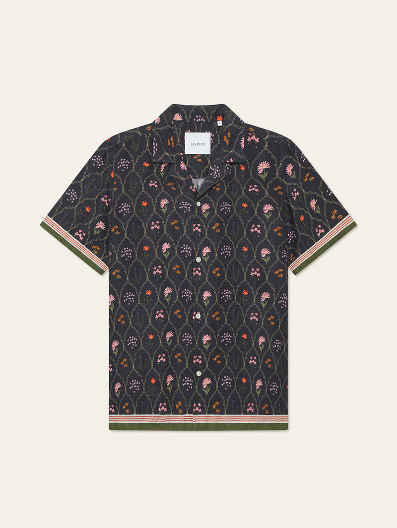 Lukas AOP Wild Flowers Short Sleeve Shirt - Dark Navy