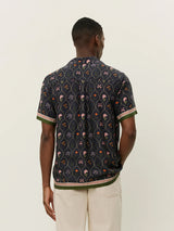 Lukas AOP Wild Flowers Short Sleeve Shirt - Dark Navy
