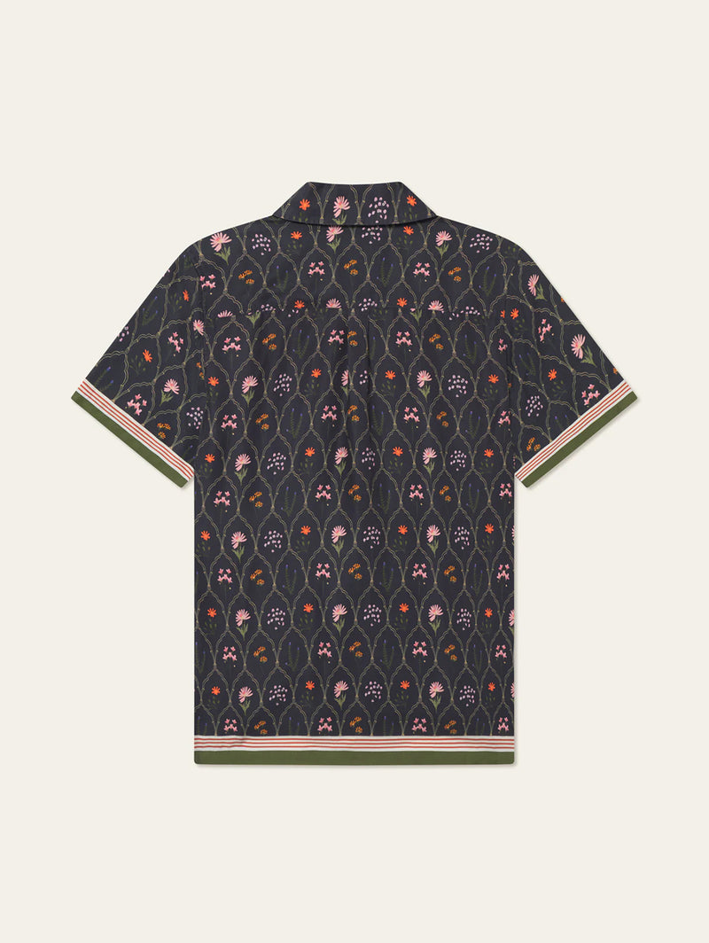 Lukas AOP Wild Flowers Short Sleeve Shirt - Dark Navy