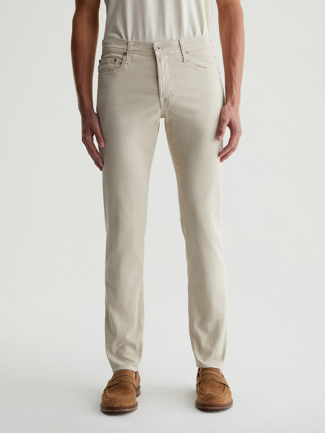 Tellis Modern Slim Pant - Natural Ivory-AG Jeans-Over the Rainbow