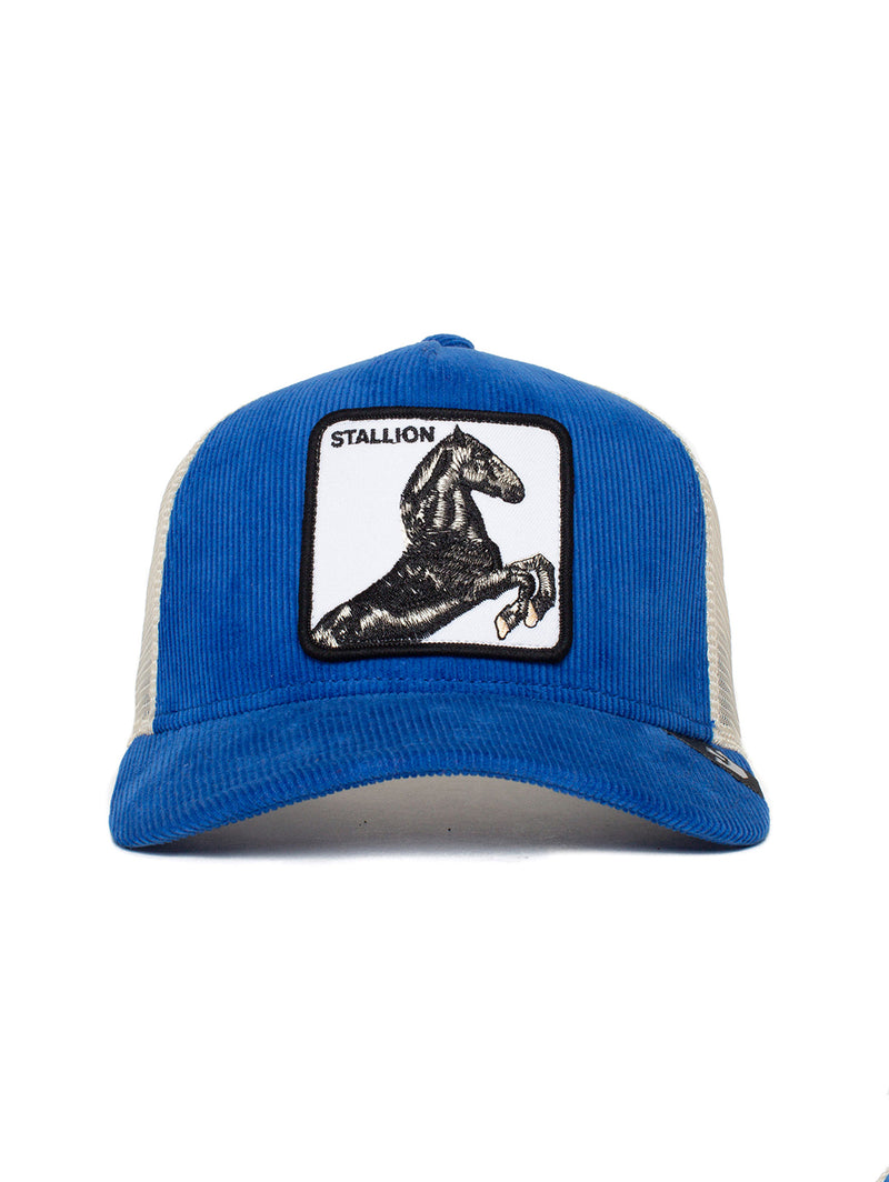 Sly Stallione Trucker Hat - Blue-GOORIN BROTHERS-Over the Rainbow
