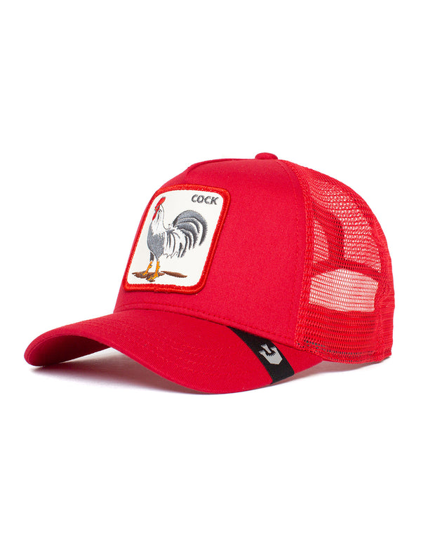 Rooster Trucker Hat - Red-GOORIN BROTHERS-Over the Rainbow