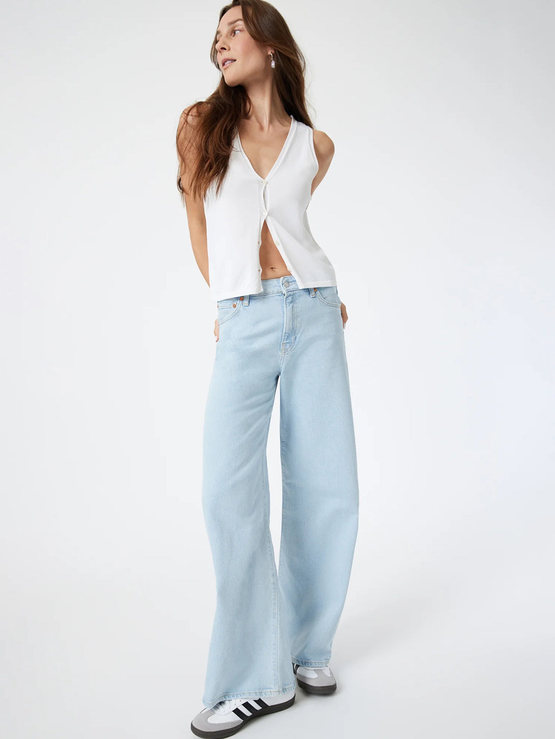 Florida Wide Jean - Bleached Recycled Blue-Mavi-Over the Rainbow