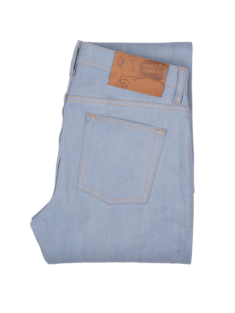 Weird Guy Jean - Left Hand Twill Sky Blue Selvedge-Naked & Famous-Over the Rainbow