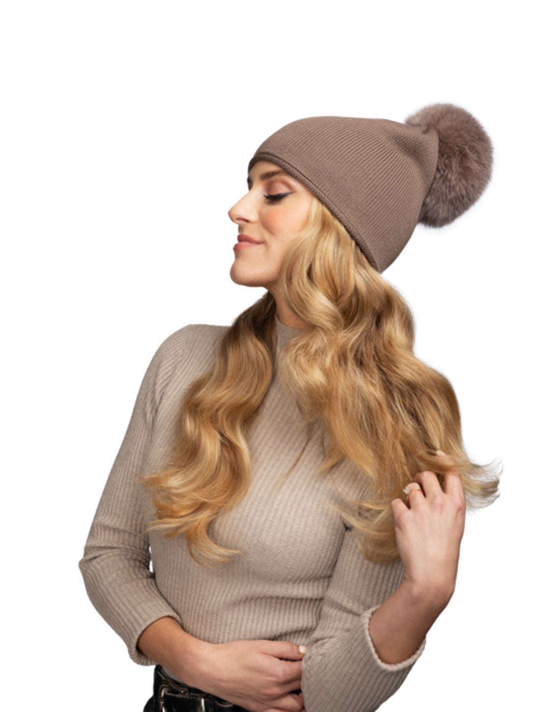 Glossy Knit Hat - Coco-Lindo F-Over the Rainbow