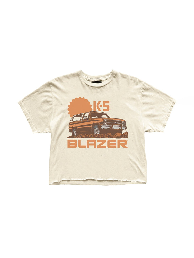 Chevy K-5 Blazer Tee - Antique White-Retro Brand Black Label-Over the Rainbow