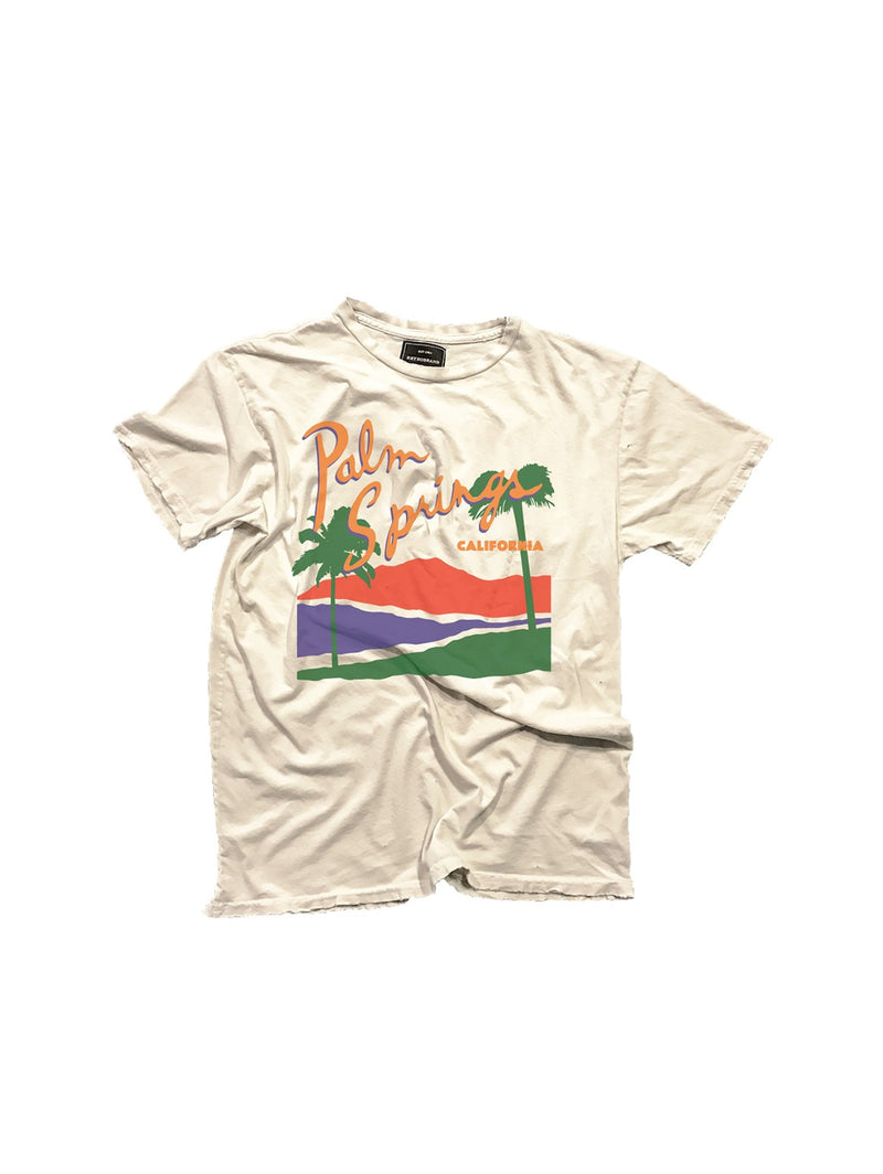 Palm Springs Tee - Antique White-Retro Brand Black Label-Over the Rainbow