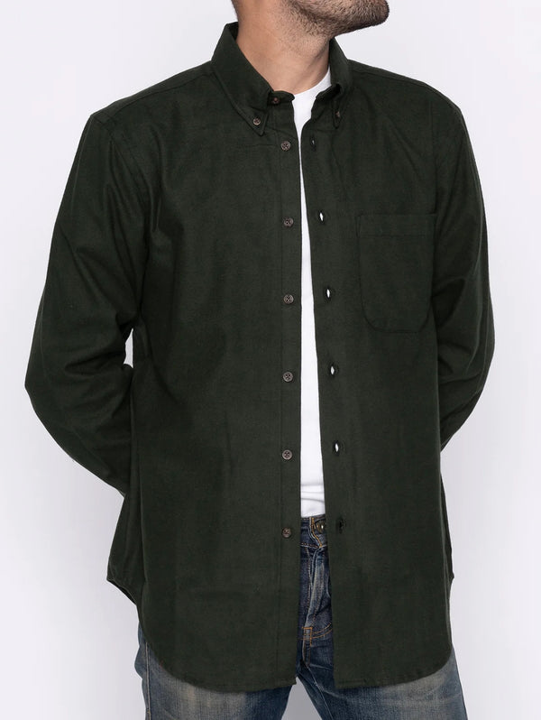 Easy Flannel Shirt - Forest-Naked & Famous-Over the Rainbow