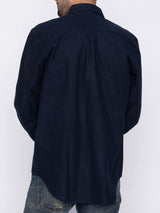 Easy Flannel Shirt - Navy-Naked & Famous-Over the Rainbow