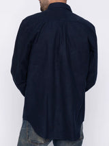 Easy Flannel Shirt - Navy-Naked & Famous-Over the Rainbow