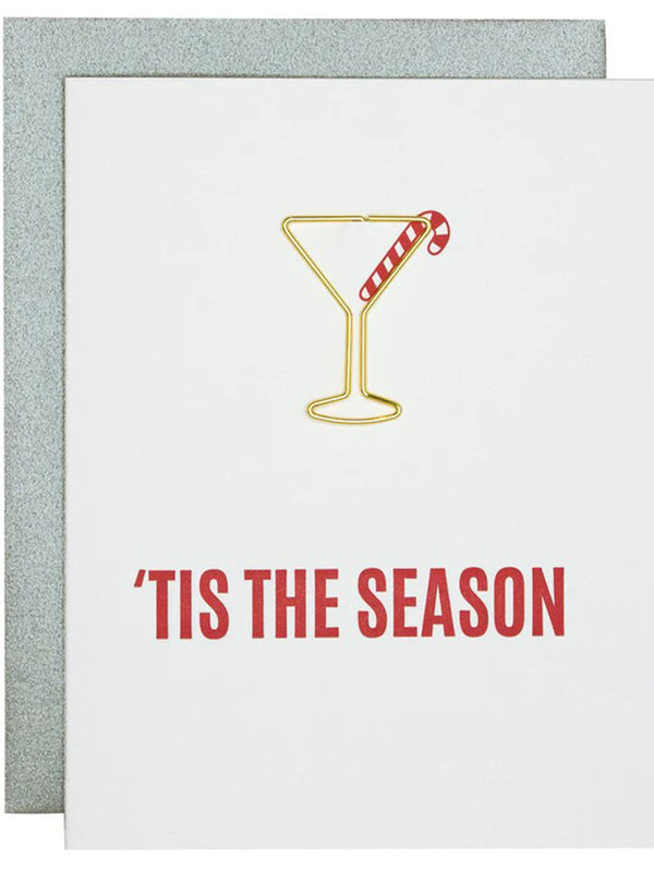 Paper Clip Letterpress Cards - Tis The Season-CHEZ GAGNE LETTERPRESS-Over the Rainbow
