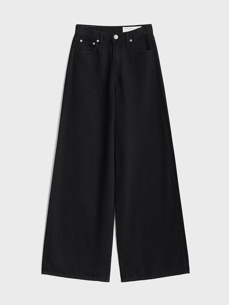 Sofie High-Rise Wide Jean - Black-RAG + BONE-Over the Rainbow
