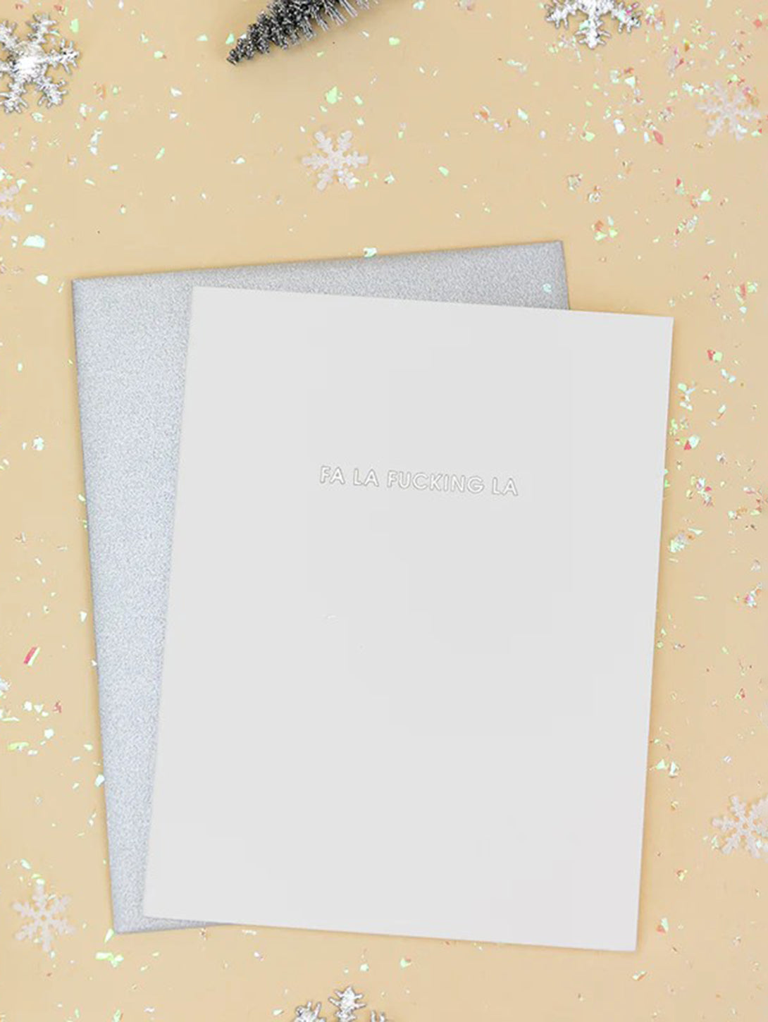 Letterpress Card - Fa La Fucking La-CHEZ GAGNE LETTERPRESS-Over the Rainbow