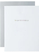 Letterpress Card - Fa La Fucking La-CHEZ GAGNE LETTERPRESS-Over the Rainbow