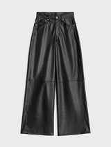 Sofie High Rise Wide Pant - Faux Leather-RAG + BONE-Over the Rainbow