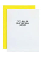 Hell of a Difference Greeting Card-CHEZ GAGNE LETTERPRESS-Over the Rainbow