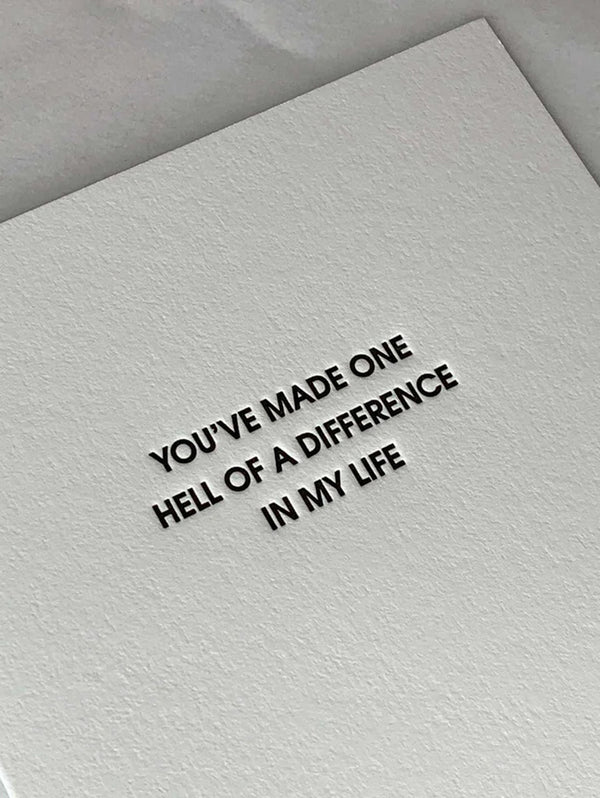 Hell of a Difference Greeting Card-CHEZ GAGNE LETTERPRESS-Over the Rainbow