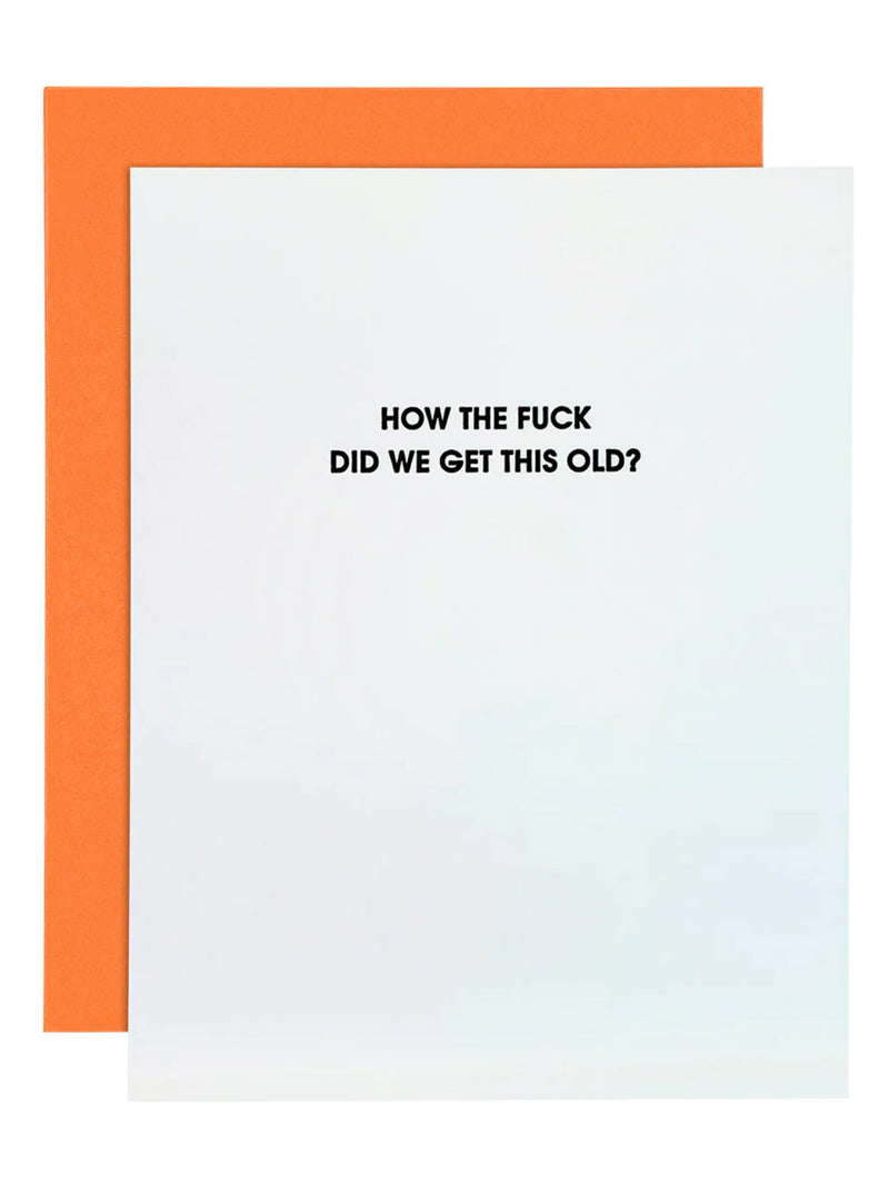 How The F*ck Did We Get This Old Letterpress Card-CHEZ GAGNE LETTERPRESS-Over the Rainbow