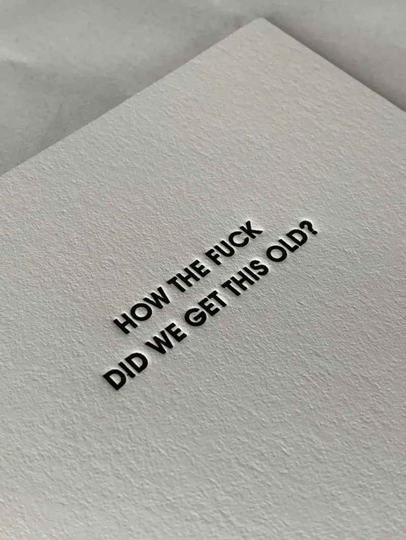 How The F*ck Did We Get This Old Letterpress Card-CHEZ GAGNE LETTERPRESS-Over the Rainbow