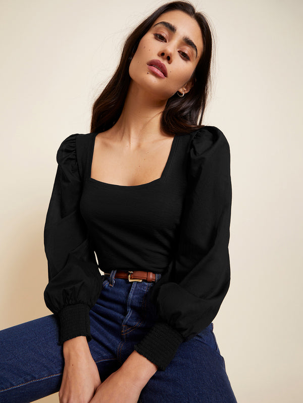 Laura Square Neck Femme Tee-NATION-Over the Rainbow