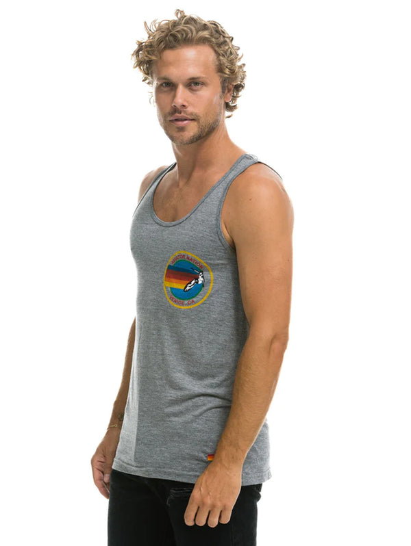 AV Logo Tank - Heather Grey-AVIATOR NATION-Over the Rainbow