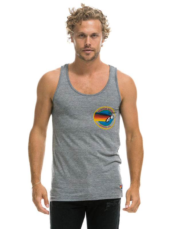 AV Logo Tank - Heather Grey-AVIATOR NATION-Over the Rainbow