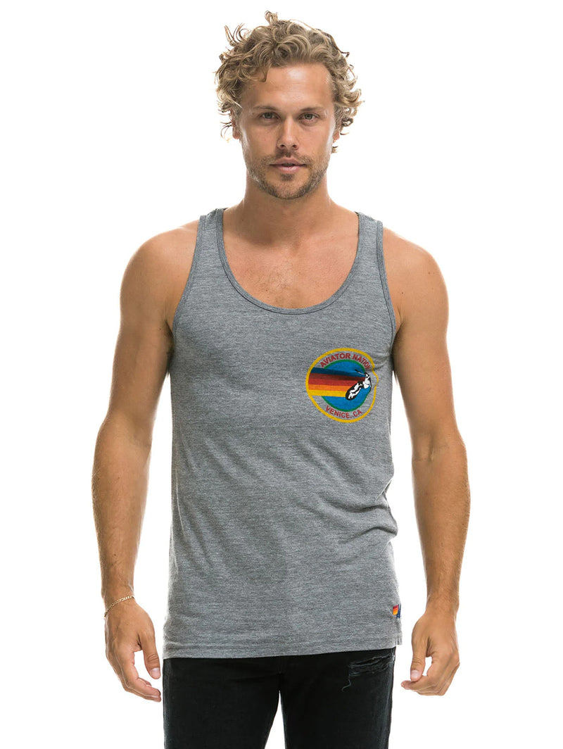 AV Logo Tank - Heather Grey-AVIATOR NATION-Over the Rainbow