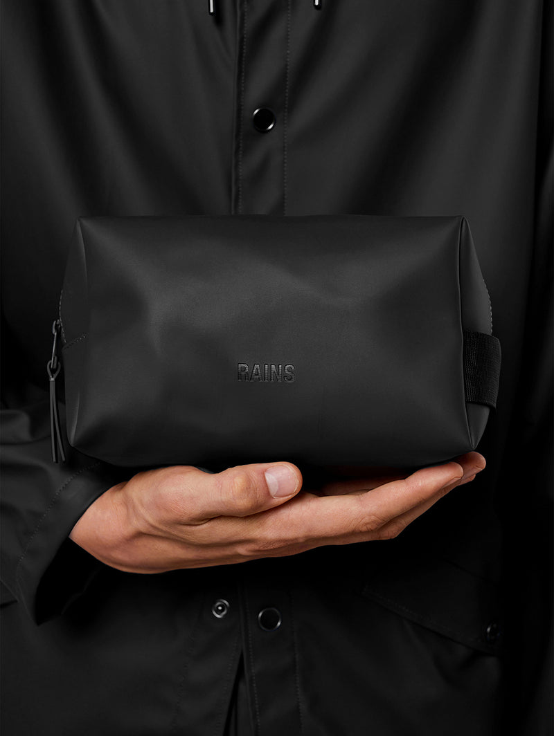 Wash Bag Small - Black-Rains-Over the Rainbow