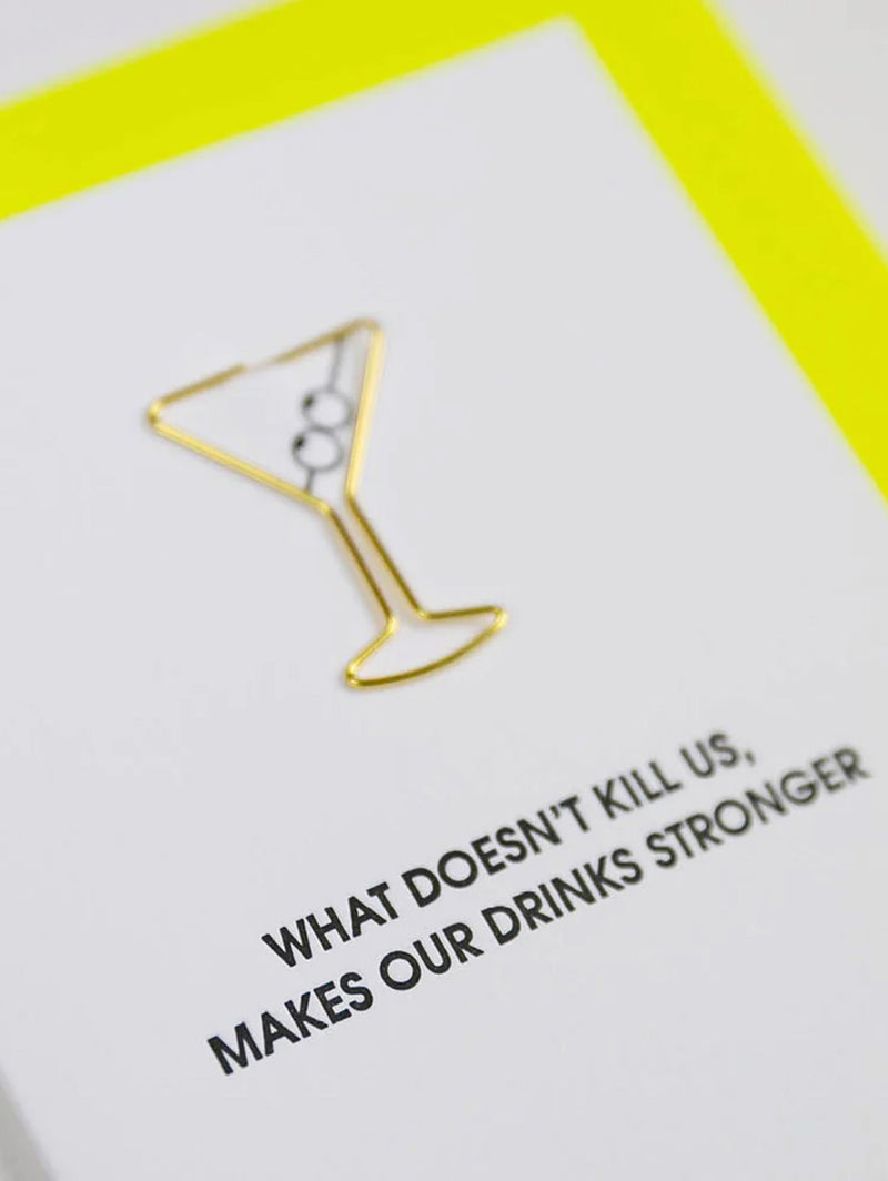 What Doesn't Kill Us Paperclip Letterpress Card-CHEZ GAGNE LETTERPRESS-Over the Rainbow