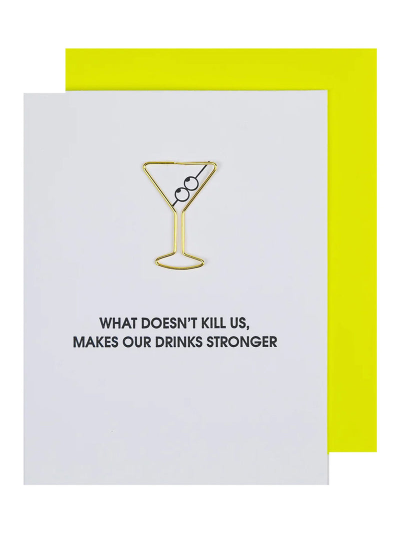 What Doesn't Kill Us Paperclip Letterpress Card-CHEZ GAGNE LETTERPRESS-Over the Rainbow