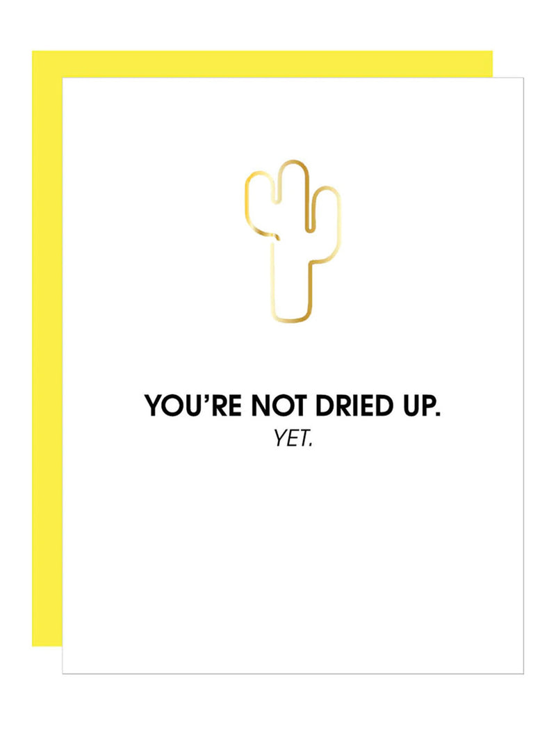 Not Dried Cactus Paperclip Letterpress Card-CHEZ GAGNE LETTERPRESS-Over the Rainbow