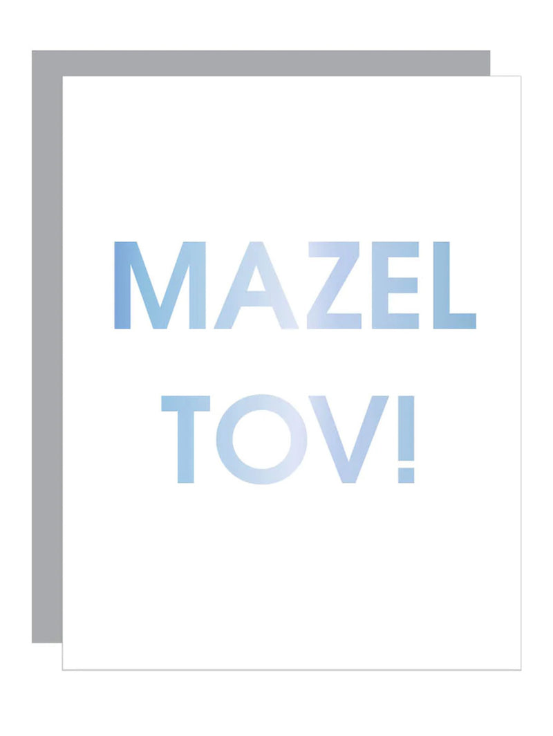 Mazel Tov Greeting Card-CHEZ GAGNE LETTERPRESS-Over the Rainbow