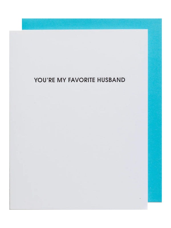 Favourite Husband Birthday Greeting Card-CHEZ GAGNE LETTERPRESS-Over the Rainbow