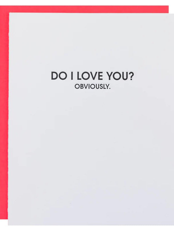 Do I Love You? Obviously Card-CHEZ GAGNE LETTERPRESS-Over the Rainbow