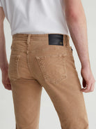Tellis Modern Slim Pant - Sulfur Light Truffle Corduroy-AG Jeans-Over the Rainbow