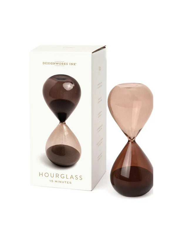 15 Min Hourglass - Smoky Quartz-DESIGN WORKS INK-Over the Rainbow